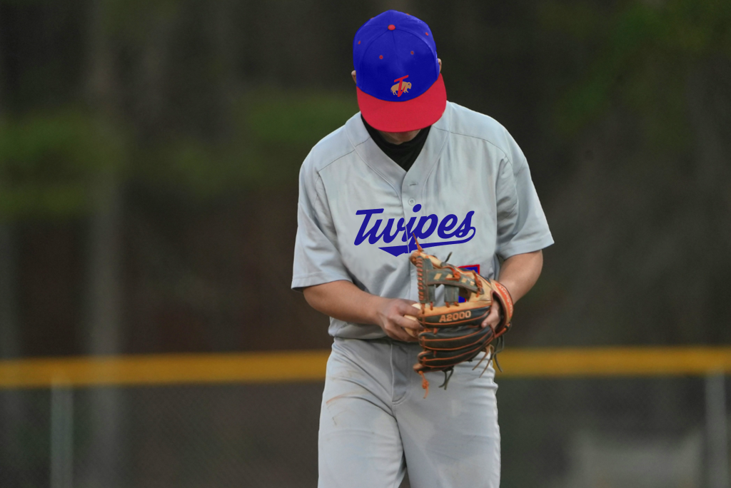 A photo of a baseball player in a Twipes uniform